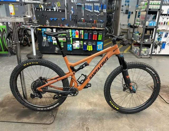 Custom-built Santa Cruz mountain bike ready for pickup