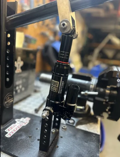 RockShox Super Deluxe shock on the bench
