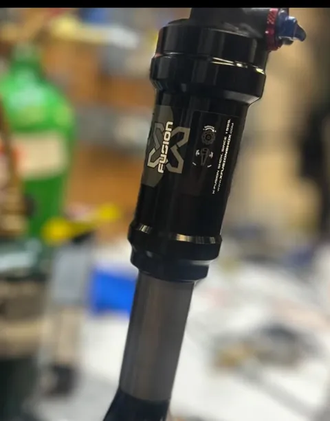 X-Fusion shock damper close-up